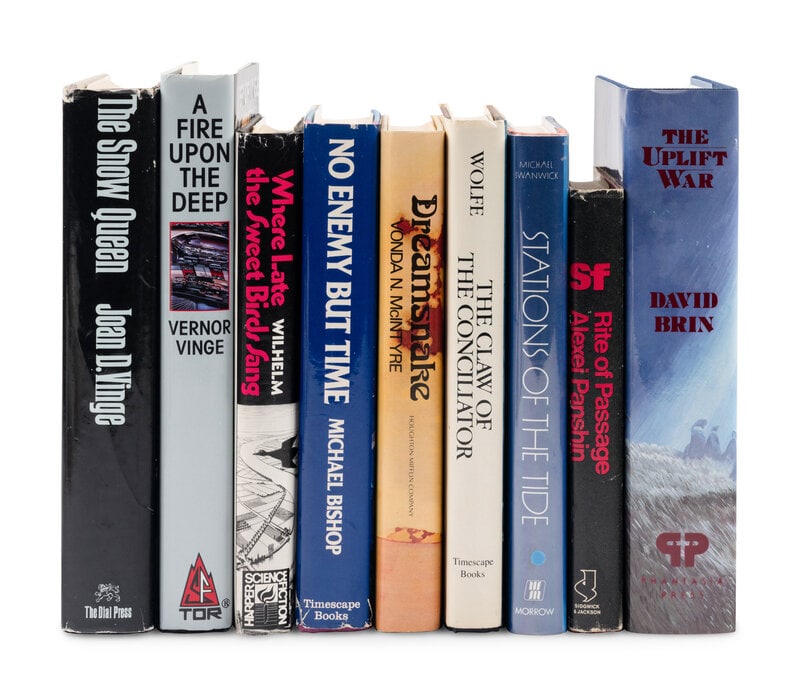 [LITERATURE - SCIENCE FICTION]. A group of 12 FIRST EDITIONS, SOME SIGNED, most Hugo or Nebula award (1 of 1)