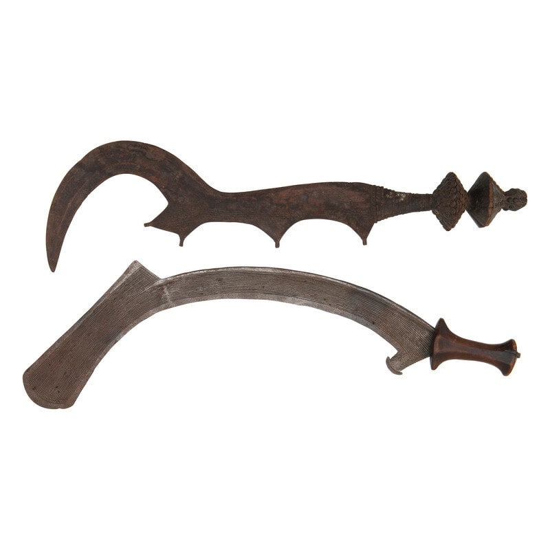 Lot of 3 African Swords Including: Congolese Ngulu, Nsakara, Maasai Seme (1 of 4)