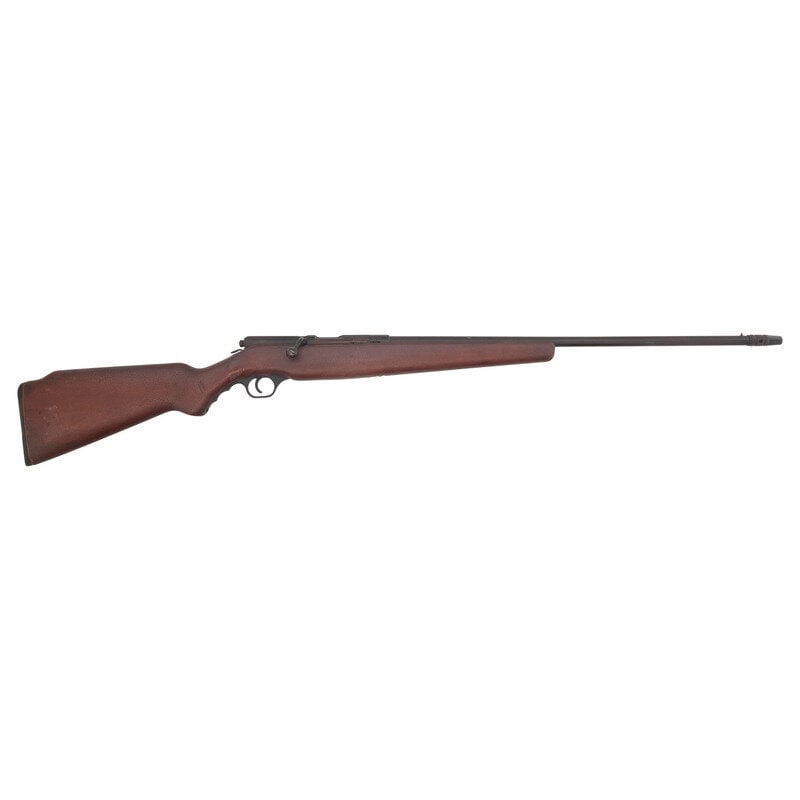 **Mossberg Model 183DF: **Mossberg Model 183DF .410 gauge. 24" barrel length. SN: NSN. Blued metal finish. Walnut stock has a plain semi pistol grip and forearm. Bolt action shotgun with a brass bead front sight, internal bo