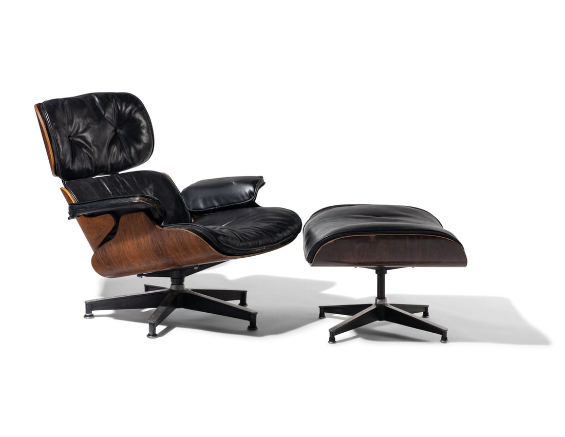 Charles and Ray Eames (American, 1907-1978 | 1912-1988) Lounge Chair and Ottoman, model 670/671 (1 of 3)