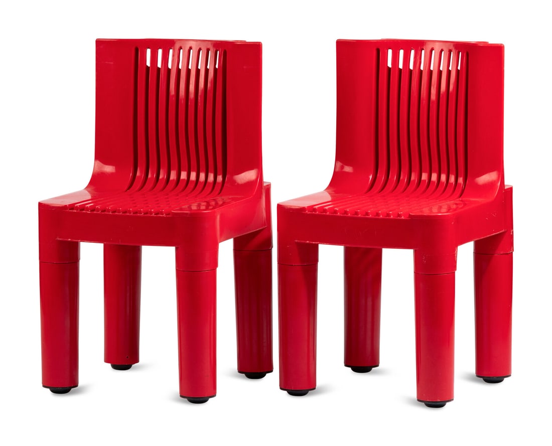 Marco Zanuso and Richard Sapper (Italian, 1916-2001 | German, 1932-2015) Pair of K1340 Children's: Marco Zanuso and Richard Sapper (Italian, 1916-2001 | German, 1932-2015) Pair of K1340 Children's Chairs, designed 1964 Kartell, Italy injected-molded plastic 19 1/2 h × 10 1/2 w × 10 1/2 d