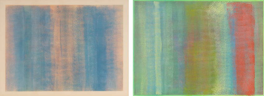 Robert Natkin (American, 1930-2010) Two Works, 1978: Robert Natkin (American, 1930-2010) Two Works, 1978 color lithographs each signed and dated in pencil Largest: 26 1/2 x 36 inches. Property from a Private Collection in Chicago, Illinois