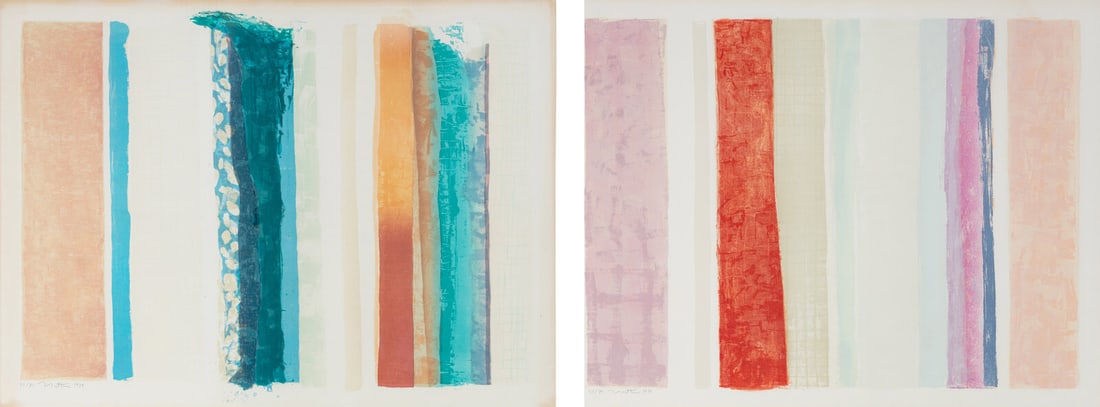 Robert Natkin (American, 1930-2010) Two Works, 1979: Robert Natkin (American, 1930-2010) Two Works, 1979 color lithographs each signed, dated, and numbered 51/75 in pencil Largest: 27 x 37 1/2 inches. Property from a Private Collection in Chicago, Illin