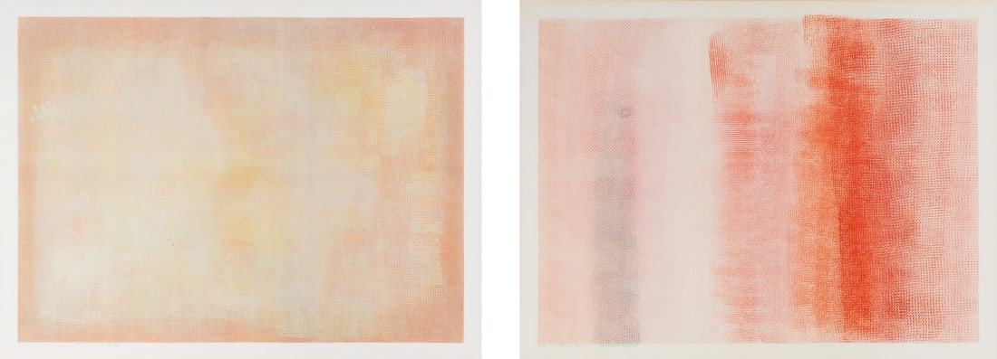 Robert Natkin (American, 1930-2010) Two Works, 1978: Robert Natkin (American, 1930-2010) Two Works, 1978 color lithographs each signed, dated, and numbered 51/75 in pencil Each: 26 1/4 x 35 1/4 inches. Property from a Private Collection in Chicago, Illi