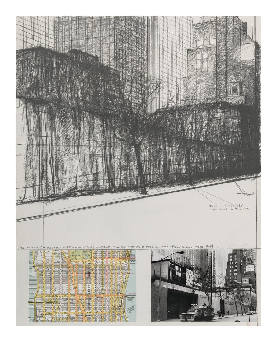 Christo (Bulgarian, 1935-2020) The Museum of Modern Art Wrapped (from (Some) Not Realized Projects), (1 of 4)