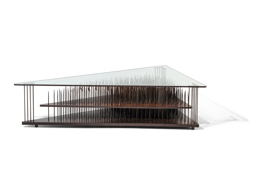 Jimmy Tucker (American, 1947-2006) Brutalist Spiked Coffee Table, 1989 (1 of 3)