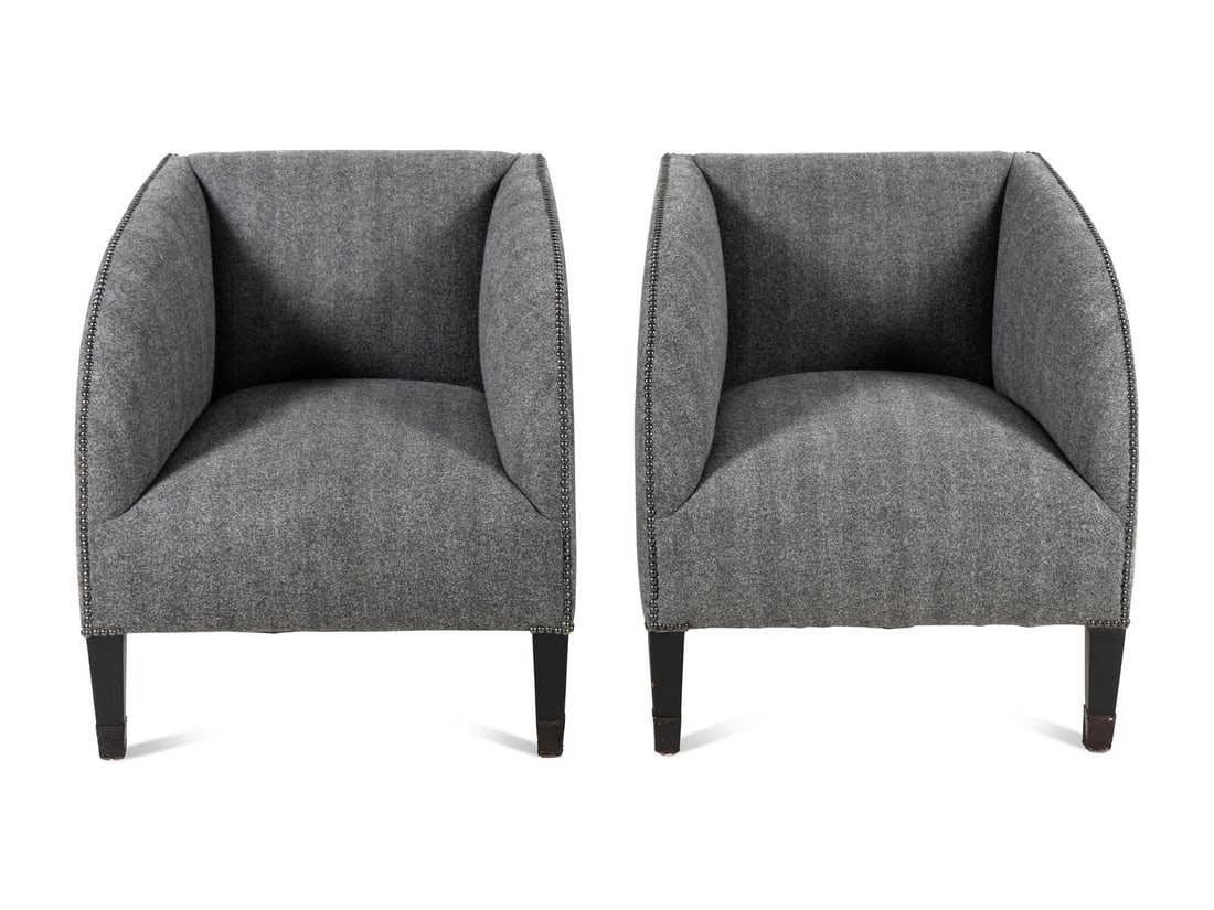 Art Deco Style 20th Century Pair of Armchairs (1 of 6)