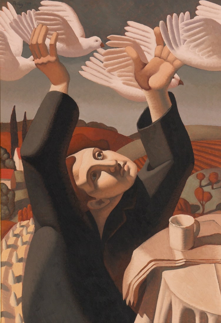 Ed Povey (British, b. 1951) A Man and A Flock of Birds, 1999 (1 of 5)