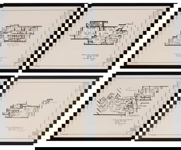 Mark Bennett (American, b. 1956) Blueprints of T.V. Show Homes (four works): Mark Bennett (American, b. 1956) Blueprints of T.V. Show Homes (four works) lithographs each signed, dated, and numbered 6/20 in pencil Each sheet: 17 1/2 x 22 1/4 inches.