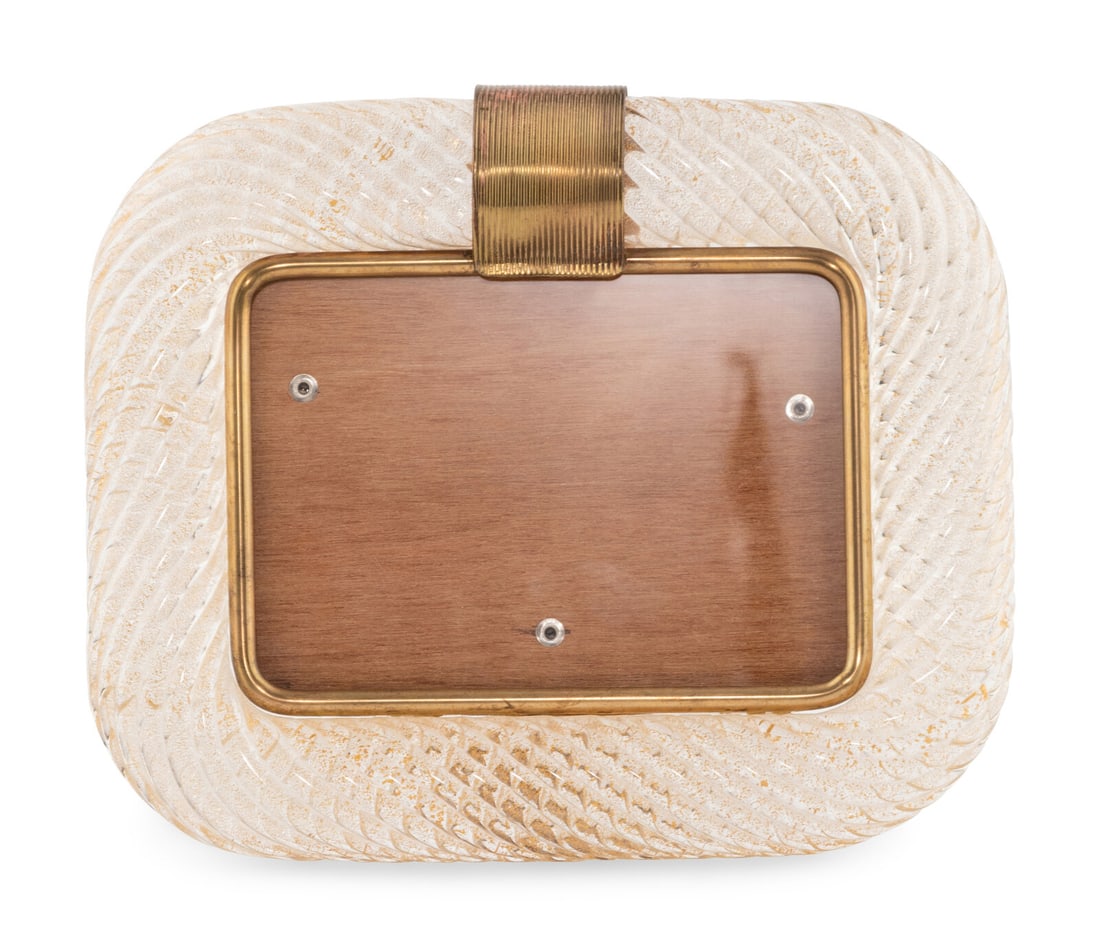 Murano Glass 20th Century Italian Twist Glass Picture Frame (1 of 9)