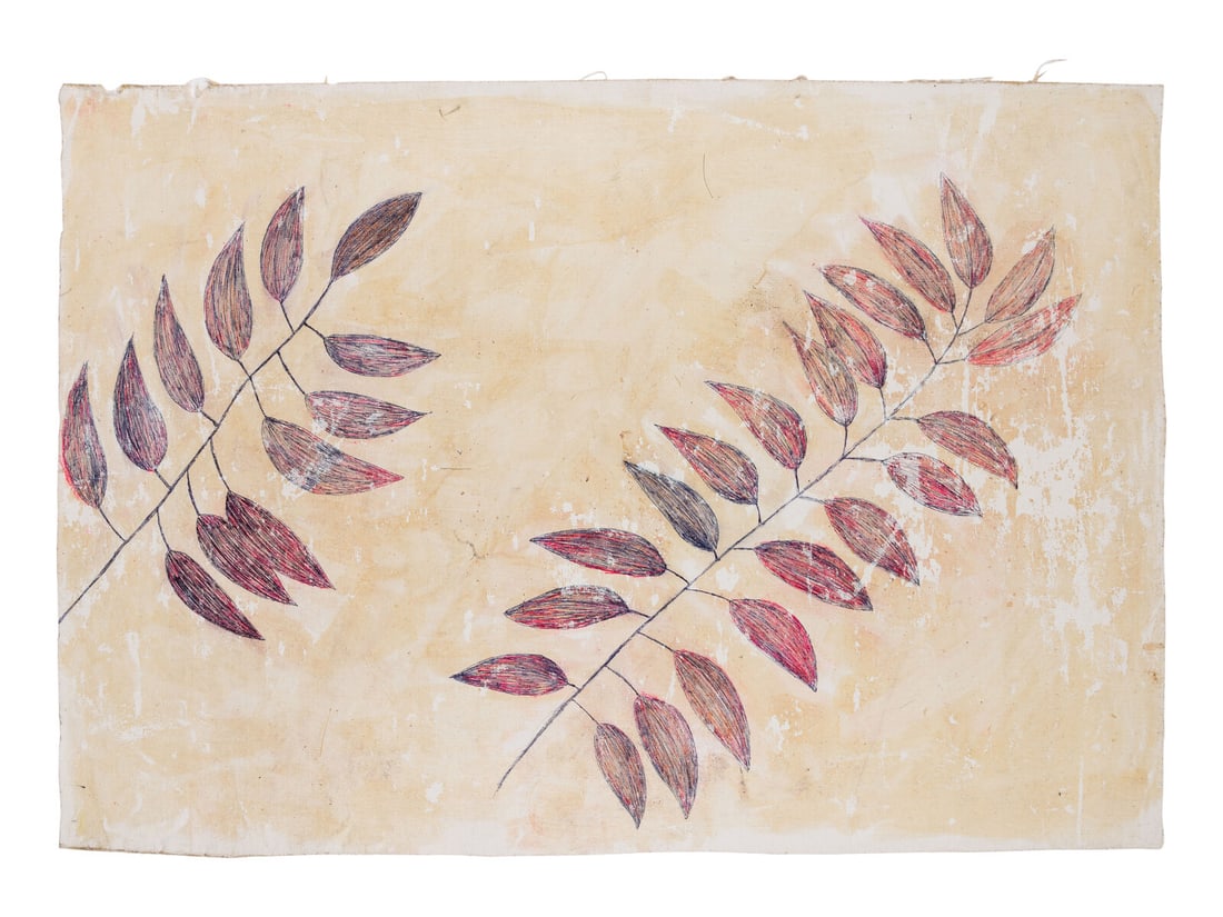 Lee Godie (American, 1908-1994) Untitled (Leaves) (1 of 5)