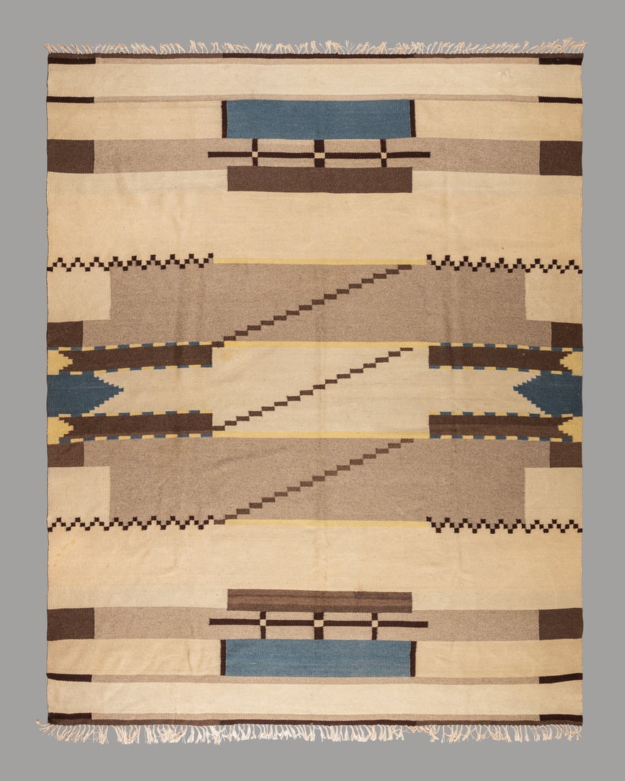 Finnish Mid 20th Century Flatweave Rug, c. 1930 (1 of 4)