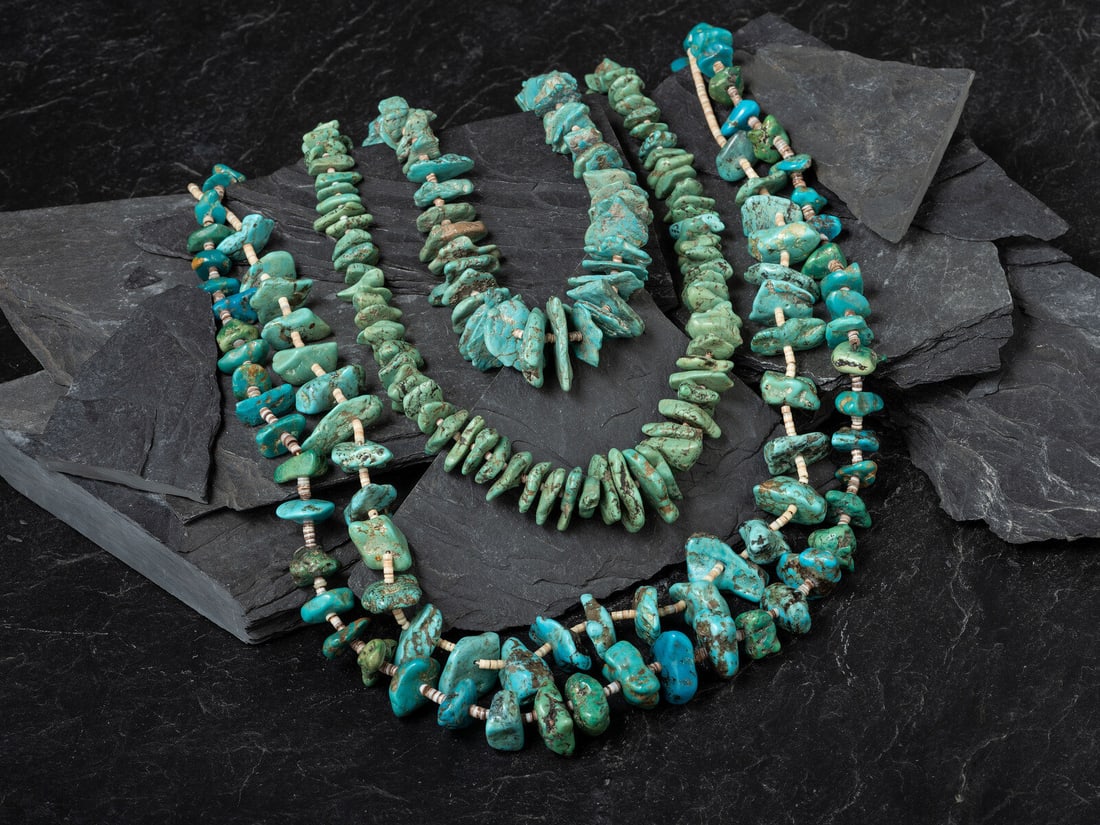 Pueblo Turquoise Nugget Necklaces (1 of 2)