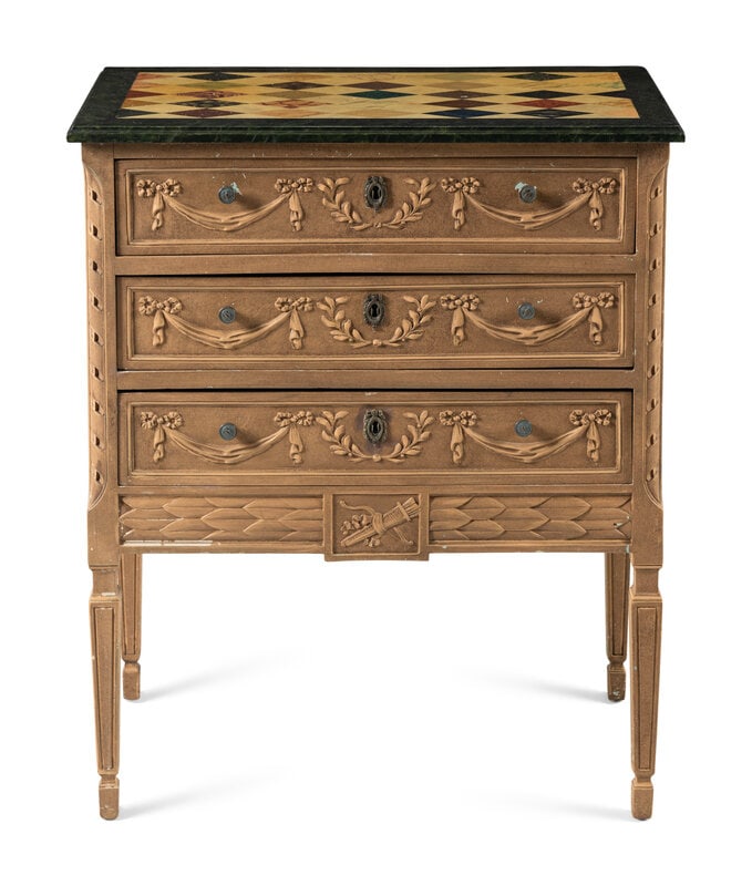 An American Chest with Trompe L'oeil Decoration by Isabel O'Neill (1 of 4)