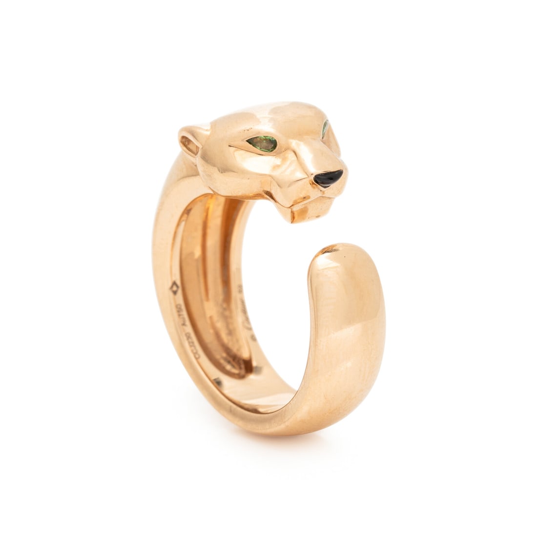 CARTIER, TSAVORITE GARNET AND ONYX 'PANTHERE DE CARTIER' RING (1 of 3)