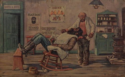 Four Beer Advertisements: Four Beer Advertisements 20th Century comprising a 1907 Yuengling calendar; an unframed, hand-drawn Pabst ad; an A-1 Pilsner ad after Lon Megargee (American, (1883-1960); and a Wolfe's Schnapps ad wit