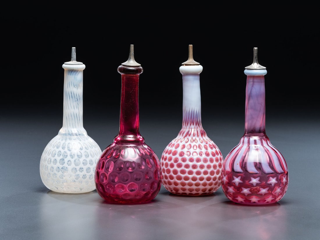 Four Glass Barber Bottles (1 of 3)