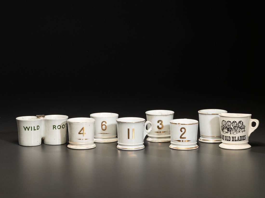 Eight Porcelain Shaving Mugs (1 of 3)
