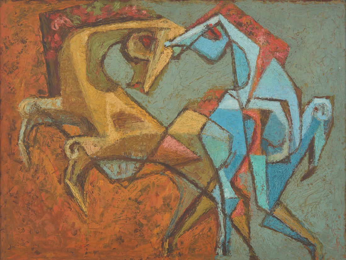 Frederic Weinberg 
(American Contemporary)
Untitled (Two Horses) (1 of 2)