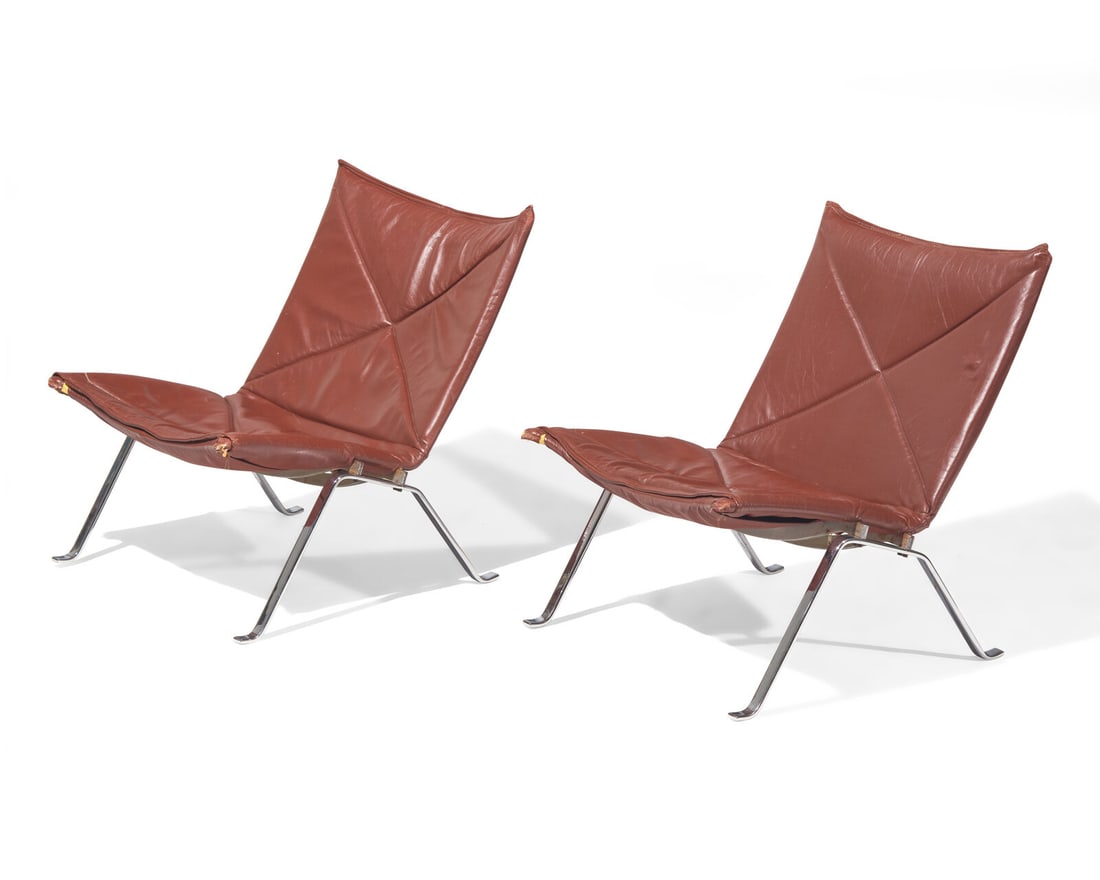 Poul Kjærholm
(Danish, 1929-1980)
Pair of Easy chairs, PK22, designed 1958 for E. Kold Christ (1 of 3)