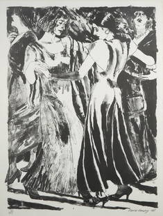 David Remfry (British, b. 1942) Dancers II, 1988: David Remfry (British, b. 1942) Dancers II, 1988 lithograph on paper pencil signed and dated, and numbered 18/100, with full margins image: 33 x 24 1/2 in. (83.8 x 62.2cm) sheet: 35 x 26 1/2 in. (88.9