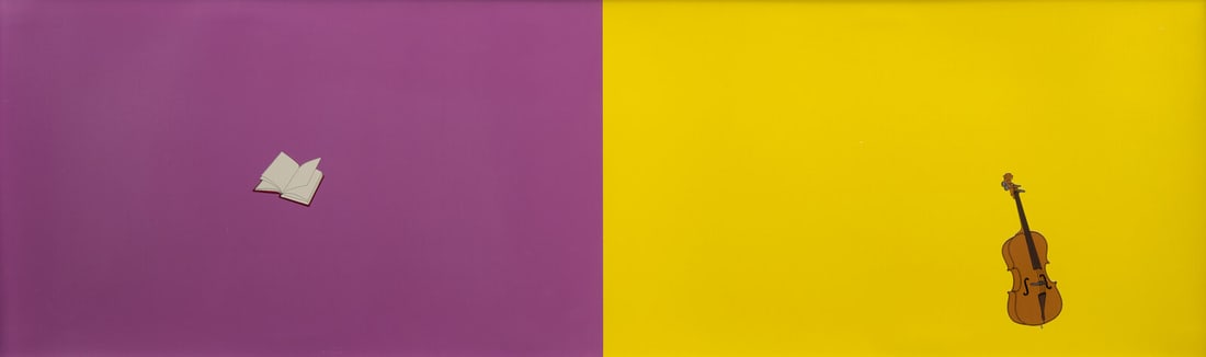 Michael Craig-Martin (Irish, b. 1941) Untitled (from the Book series), 1997: Michael Craig-Martin (Irish, b. 1941) Untitled (from the Book series), 1997 screenprint in colors on paper presumably signed in pencil and dated verso, and numbered 6/150 verso, the full sheet sheet: