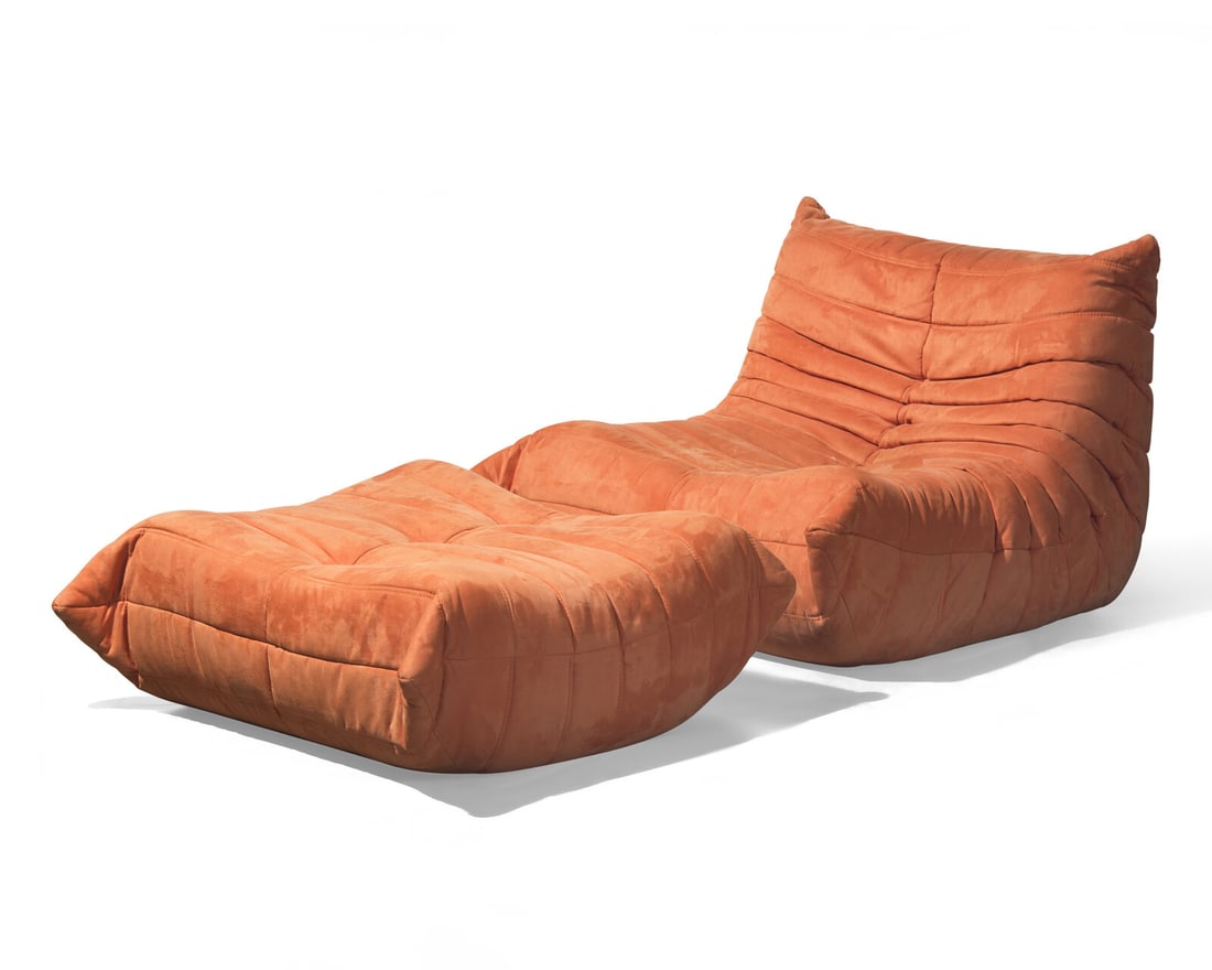 Michel Ducaroy
(French, 1925-2009)
Togo Chair and Ottoman, designed 1973Ligne Roset, France  (1 of 2)