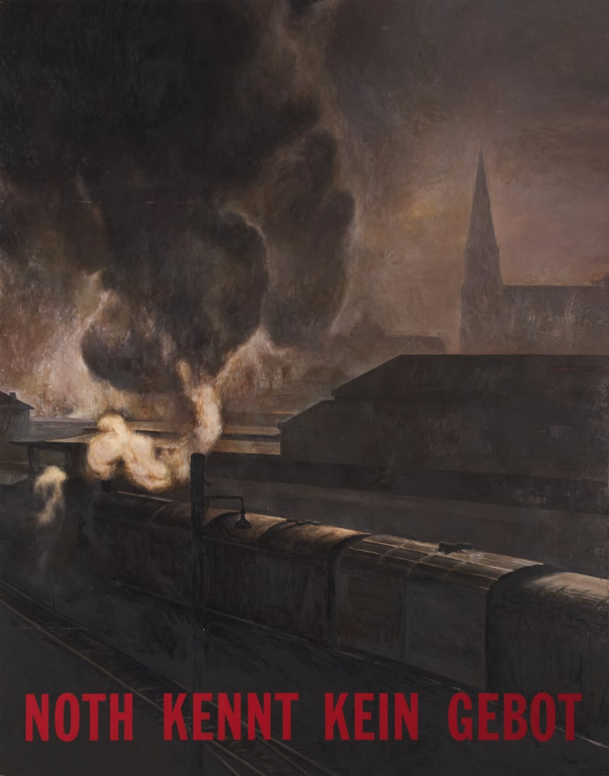 Lawrence Gipe (American, b. 1962) Panel no. 13 from the Kruppe Project, 1990: Lawrence Gipe (American, b. 1962) Panel no. 13 from the Kruppe Project, 1990 oil on panel signed, titled and dated 1990 Lawrence Gipe verso 84 x 66 in. (213.4 x 167.6cm) Provenance: Private Collection