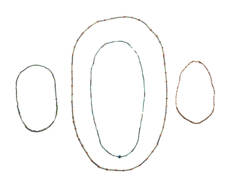 Four Egyptian Bead and Faience Necklaces (1 of 4)