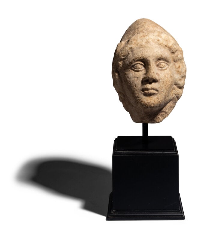 A Roman Marble Head of a Man Wearing a Phyrigian Cap (1 of 4)