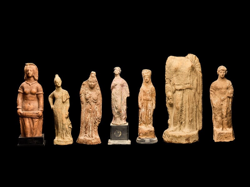 Six Greek Terracotta Figures (1 of 4)