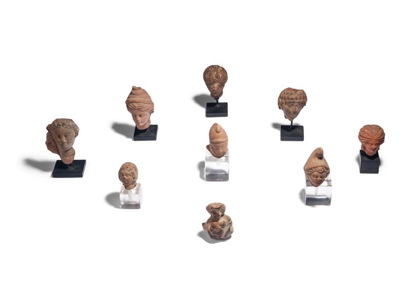 Nine Greco-Roman Terracotta Heads (1 of 7)