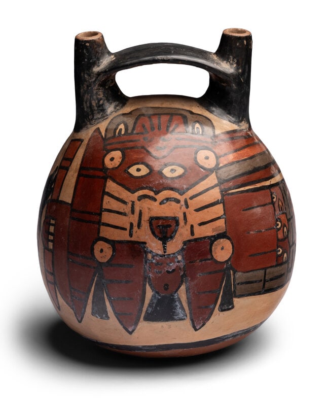 A Nazca Polychrome Stirrup Vessel (1 of 5)