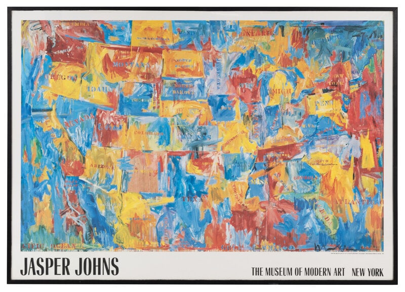 Jasper Johns
(American, b. 1930)
Exhibition poster from the Museum of Modern Art (Map), 1989 (1 of 5)