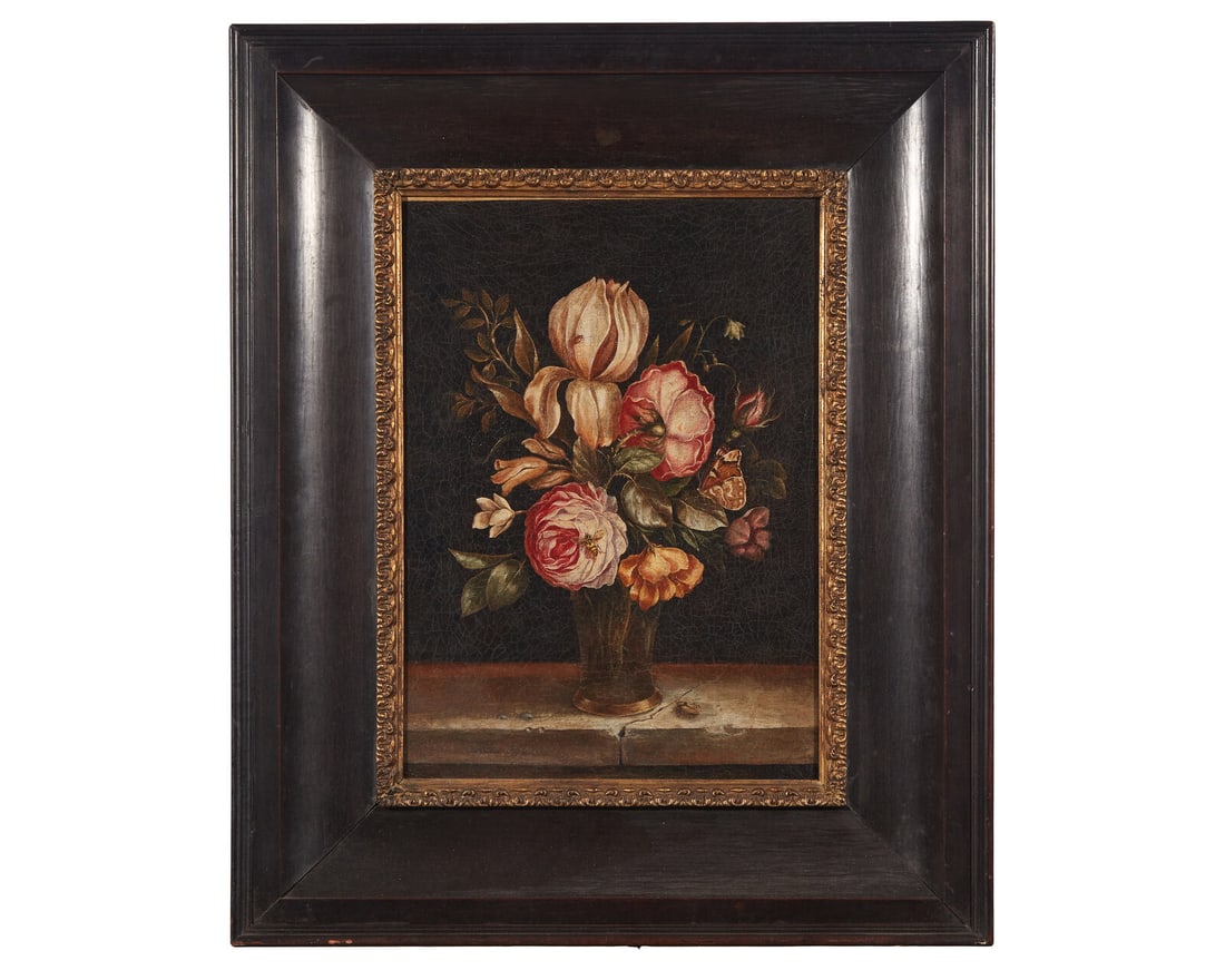 Dutch School 18th / 19th century, Still Life with Vase of Flowers (1 of 2)