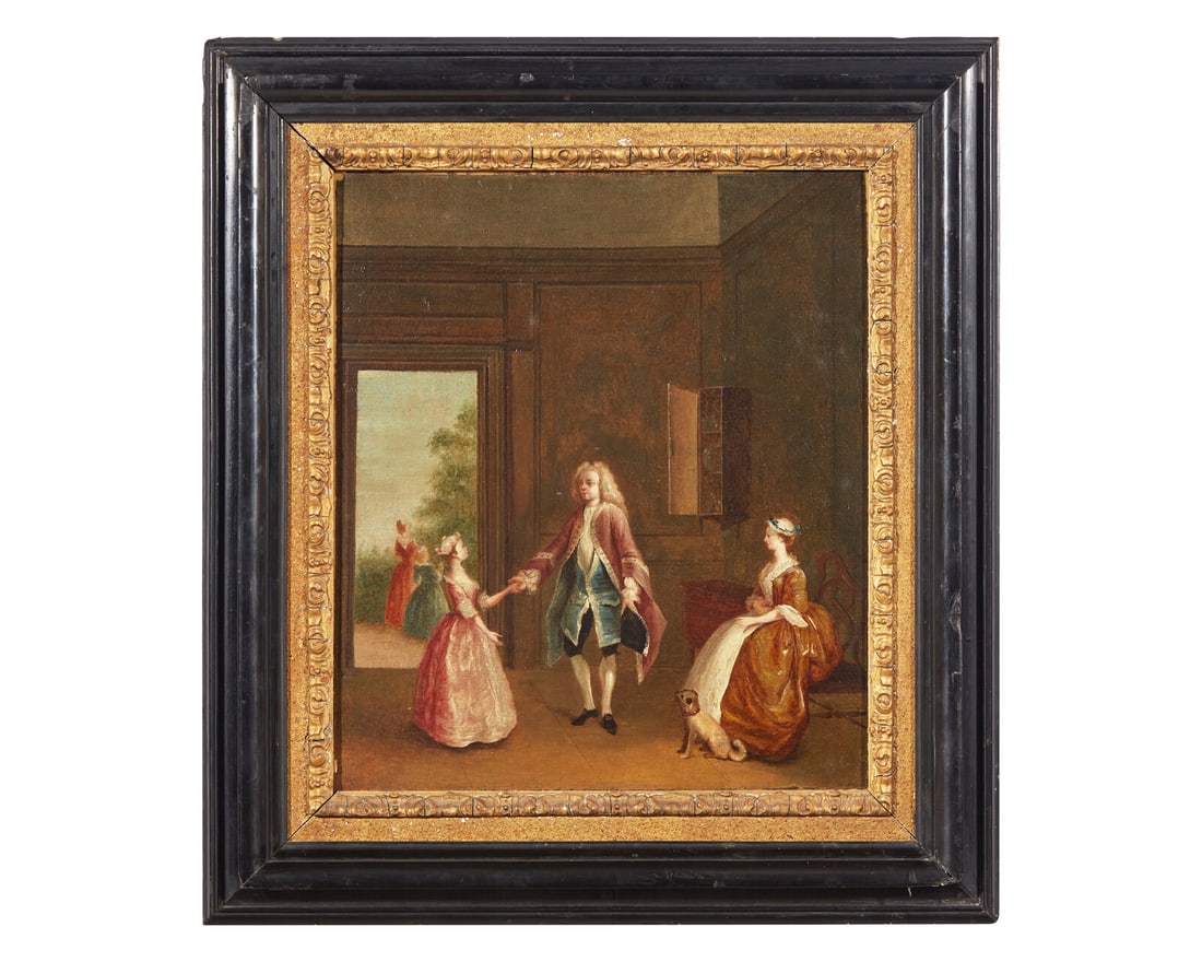 English School 18th century, The Greeting (1 of 2)