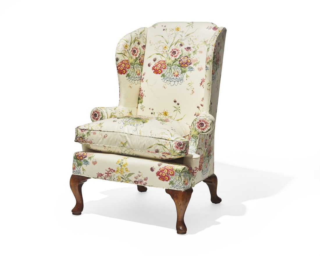 A George I style walnut easy chair, probably 20th century (1 of 3)