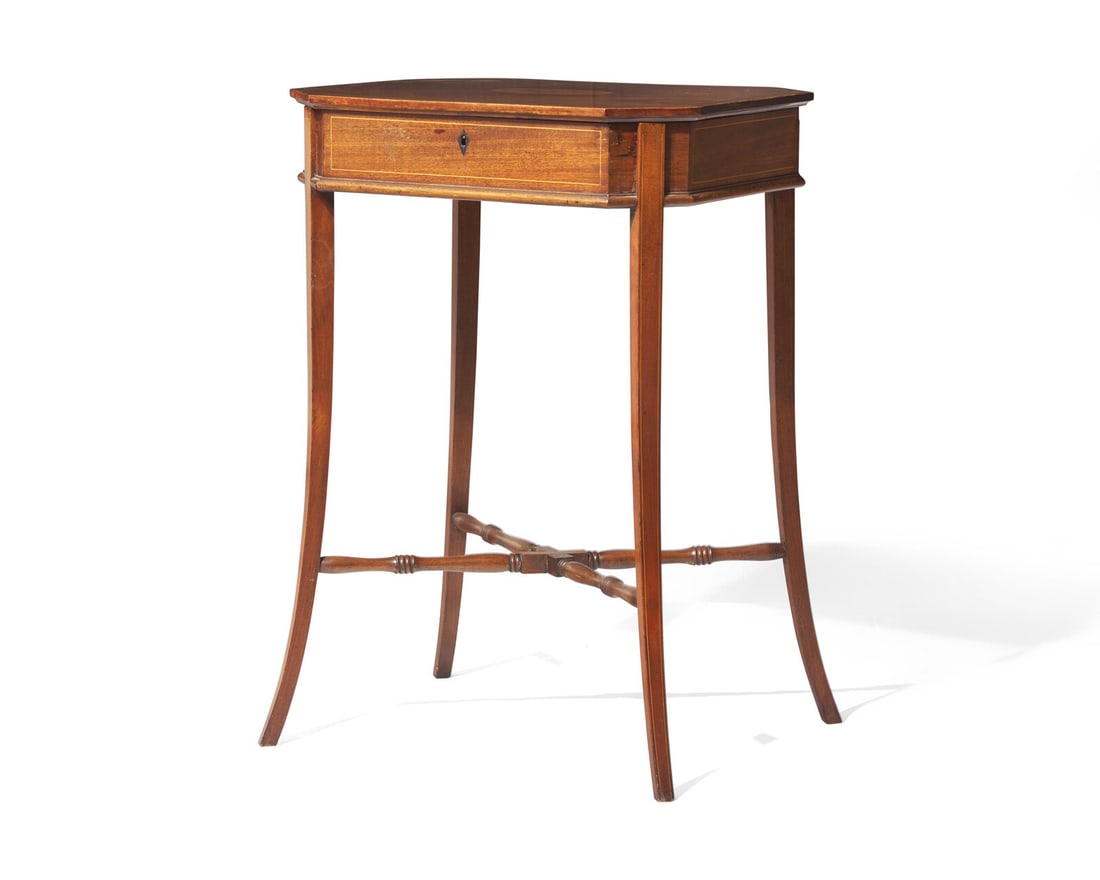 A George III inlaid mahogany and satinwood sewing table, circa 1790 (1 of 4)