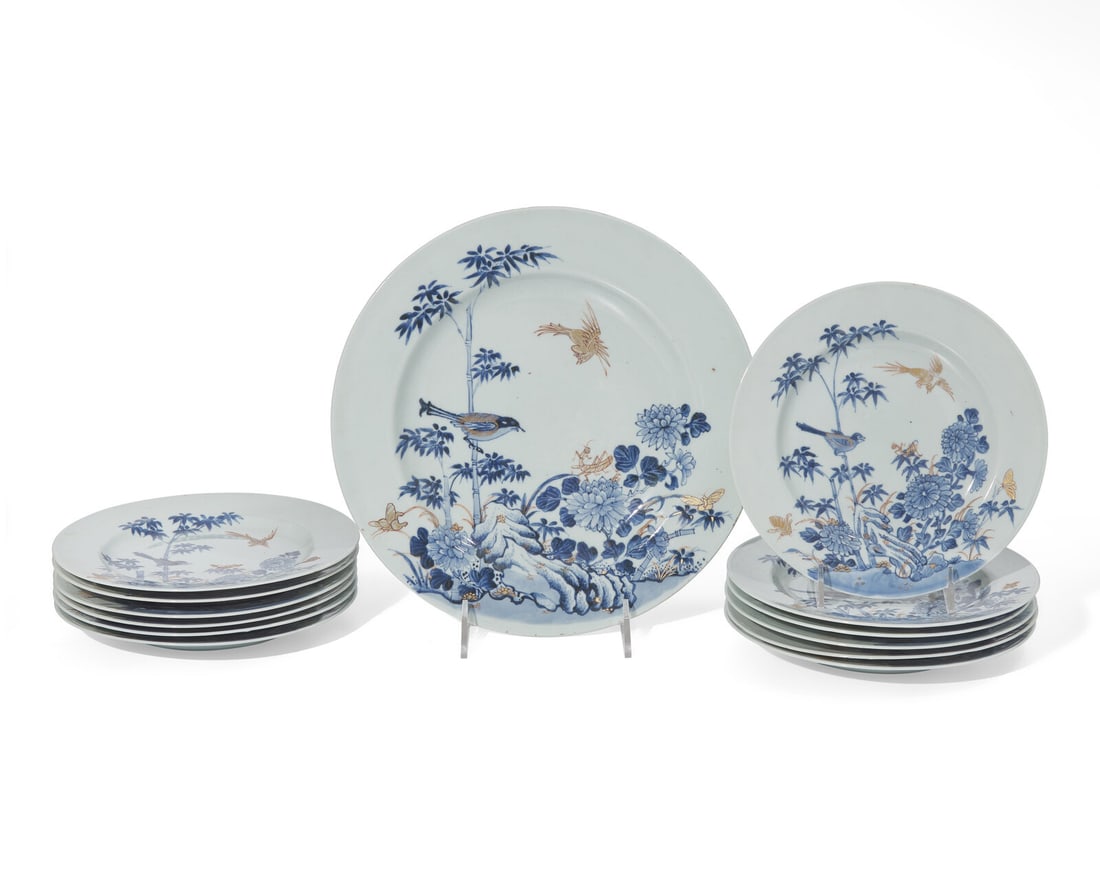 A set of thirteen Japanese Export porcelain plates, 18th century (1 of 2)