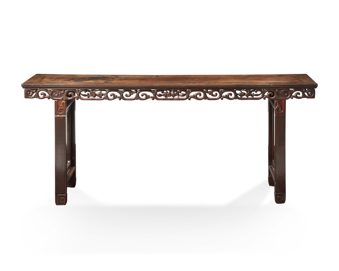 A large Chinese hardwood altar table, late Qing to Republic period (1 of 4)