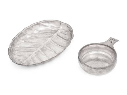 Two Tiffany and Co. Silver Table Articles: Two Tiffany and Co. Silver Table Articles New York, NY, 20th Centuryincluding a porringer and a serving dish. each stamped 'Sterling' on underside 18 ozt 18 dwt gross Width of serving dish