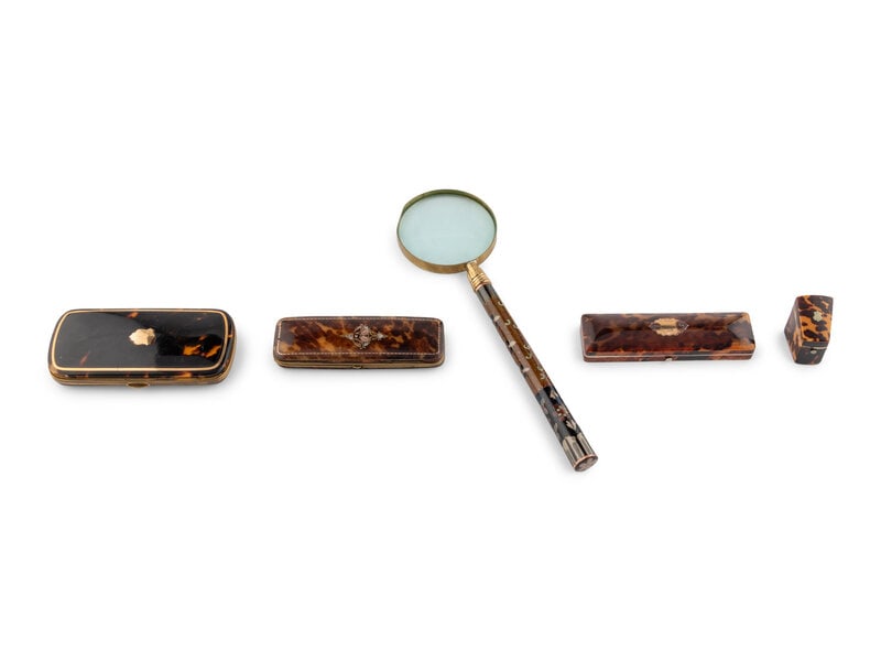 Four Tortoise Shell Mounted Articles  (1 of 15)