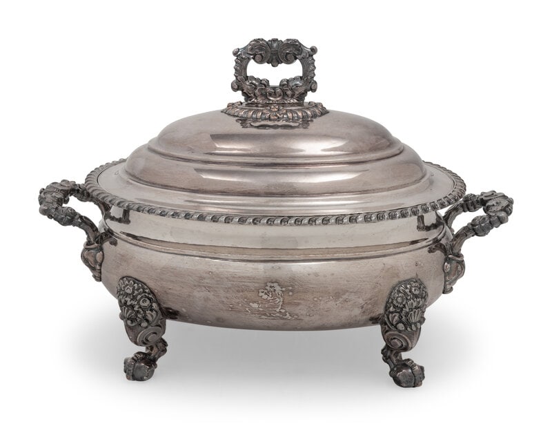 An English Silver-Plate Soup Tureen (1 of 14)