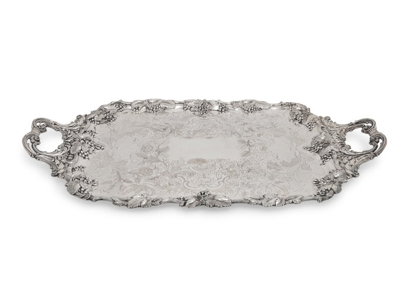 A Large Silver-Plate Serving Tray (1 of 14)