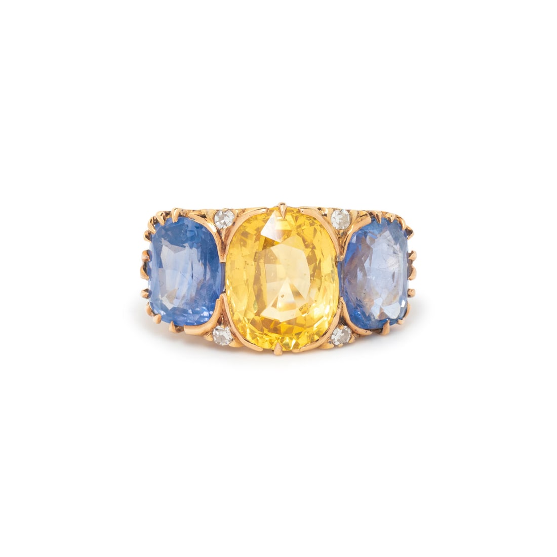 MULTICOLOR CEYLON SAPPHIRE AND DIAMOND RING (1 of 4)