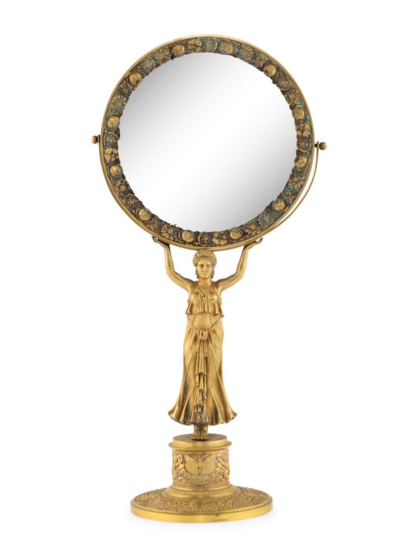 A French Neoclassical Gilt Bronze Dressing Mirror (1 of 9)