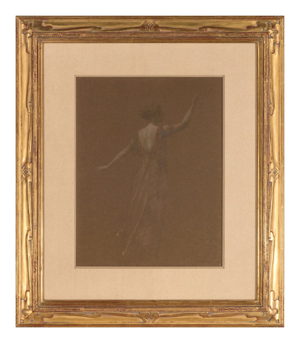 Thomas Wilmer Dewing  (American, 1851-1938) Back View of Standing Woman No. 4, by 1910 (1 of 11)