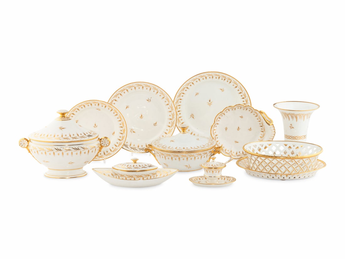 A Parcel-Gilt Porcelain Dinner Service (1 of 9)