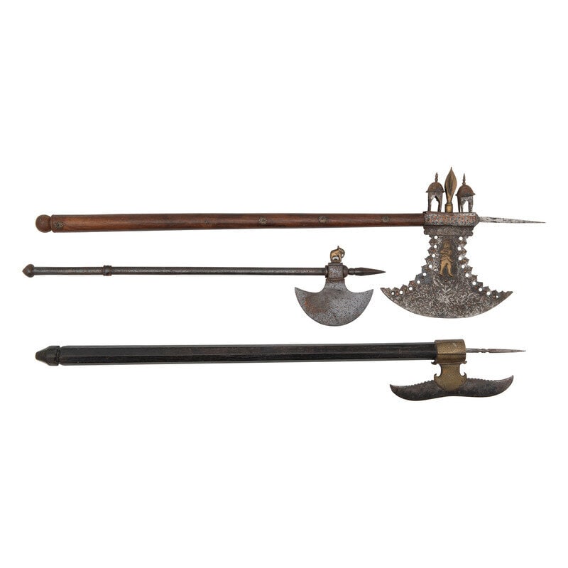 Lot of 3 Indo-Persian Axes  (1 of 4)