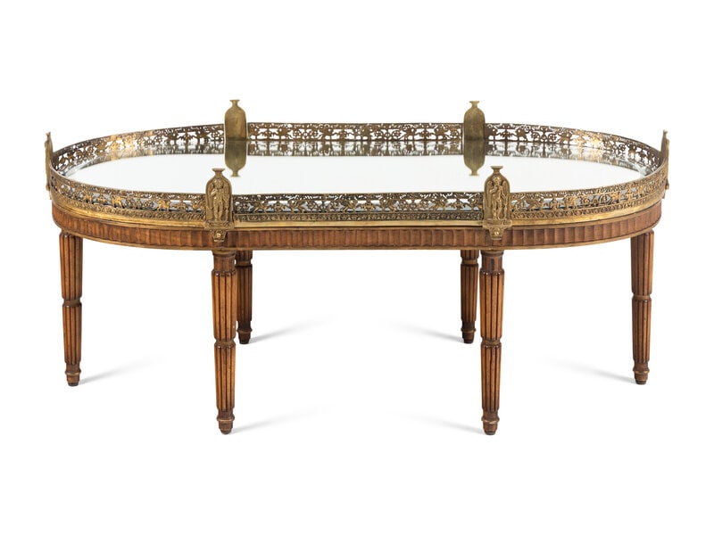 A Continental Gilt Metal Mounted Low Table (1 of 4)